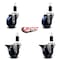 Service Caster 3.5'' Solid Poly Wheel Swivel 1-3/8'' Expanding Stem Caster Set 2 Brakes, 4PK SCC-EX20S3514-SPUS-2-PLB-2-138 - alternate 5